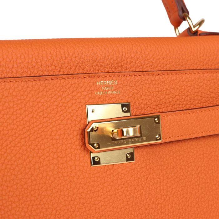 Handmade HKR 28 Orange Togo Gold Hardware - 图片 7
