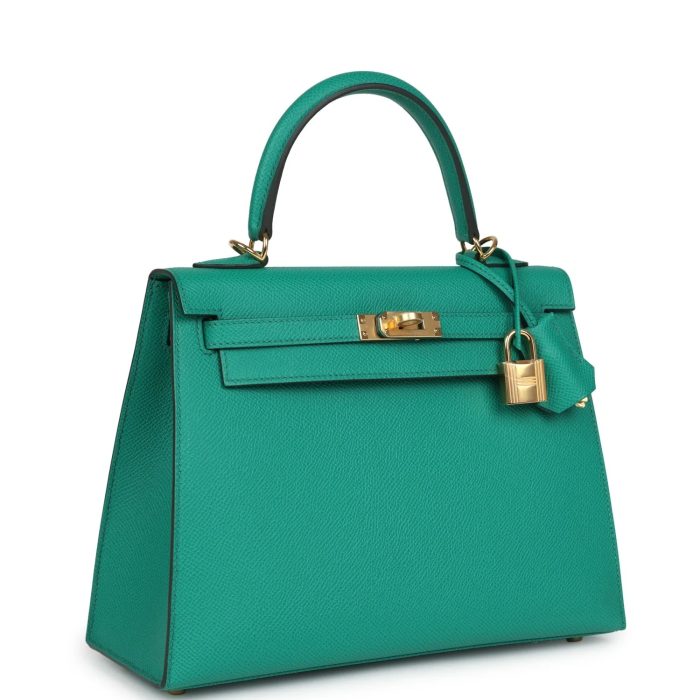 Handmade HKS 25 Vert Jade Epsom Gold Hardware - 图片 2