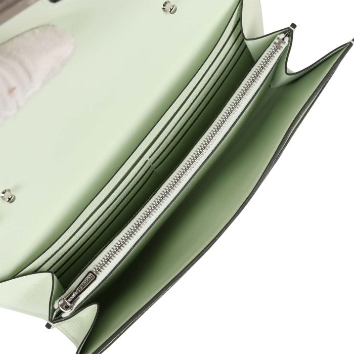 Handmade Bag HC Wallet To Go Vert Fizz Epsom Palladium Hardware - 图片 7