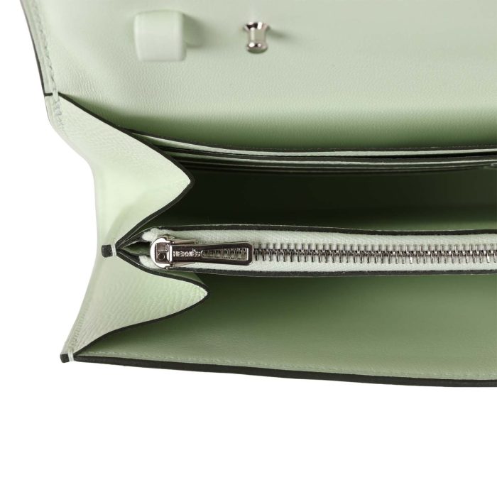 Handmade Bag HC Wallet To Go Vert Fizz Epsom Palladium Hardware - 图片 8