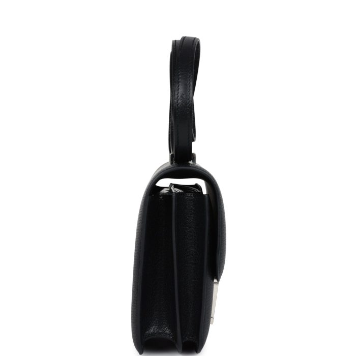 Handmade Bag HC 18 Black Chevre Chamkila Palladium Hardware - 图片 3