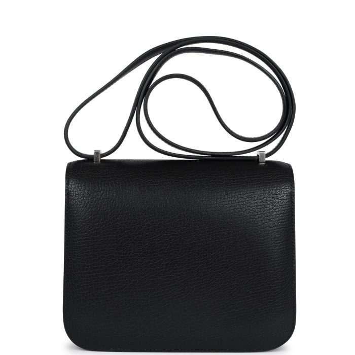 Handmade Bag HC 18 Black Chevre Chamkila Palladium Hardware - 图片 4