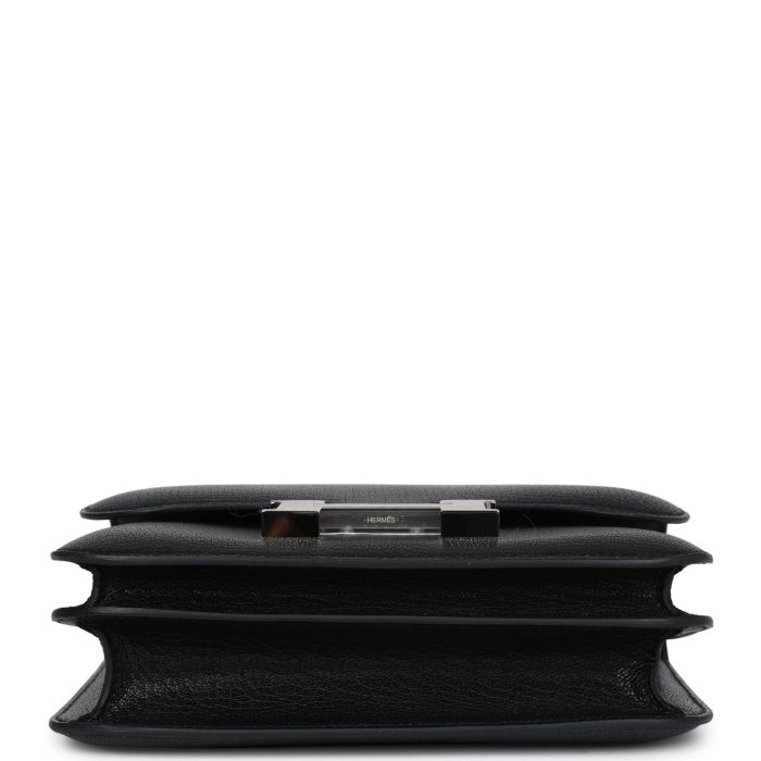 Handmade Bag HC 18 Black Chevre Chamkila Palladium Hardware - 图片 5