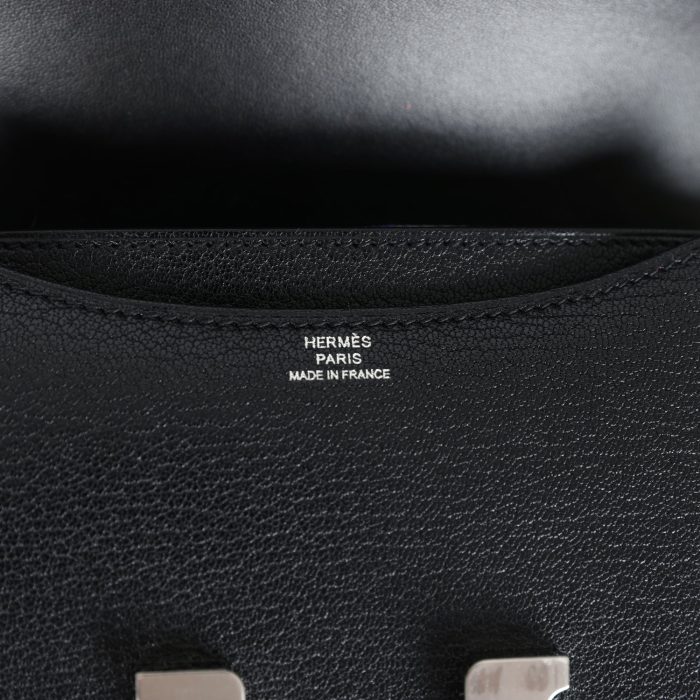 Handmade Bag HC 18 Black Chevre Chamkila Palladium Hardware - 图片 7