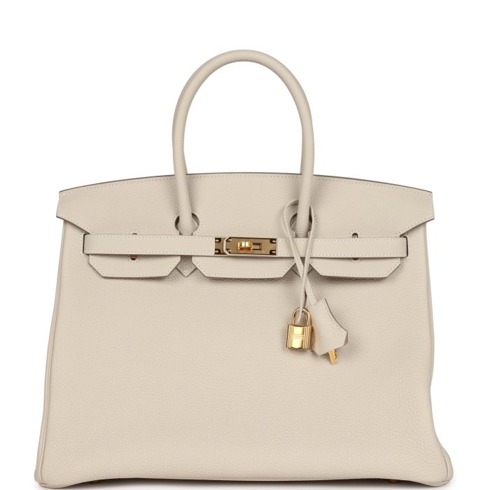 Handmade Bag HB 35 Craie Togo Gold Hardware