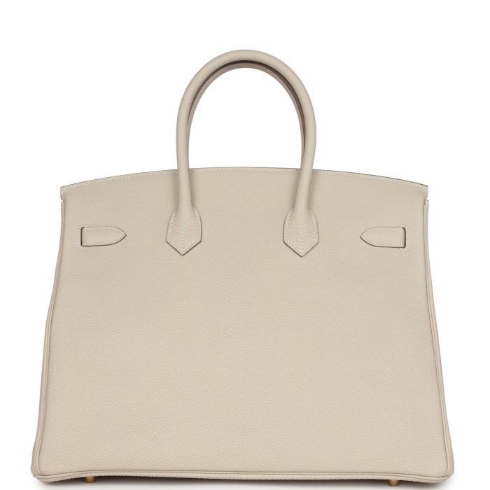Handmade Bag HB 35 Craie Togo Gold Hardware - 图片 4