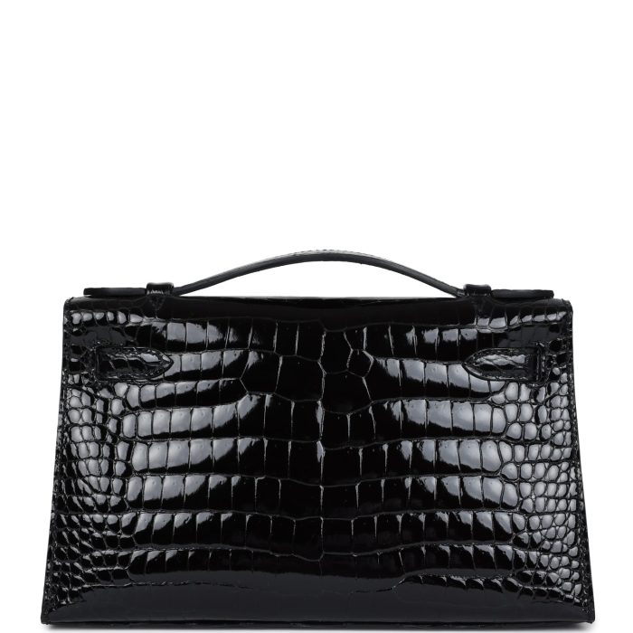 Handmade HKP Black Shiny Porosus Crocodile Gold Hardware - 图片 5
