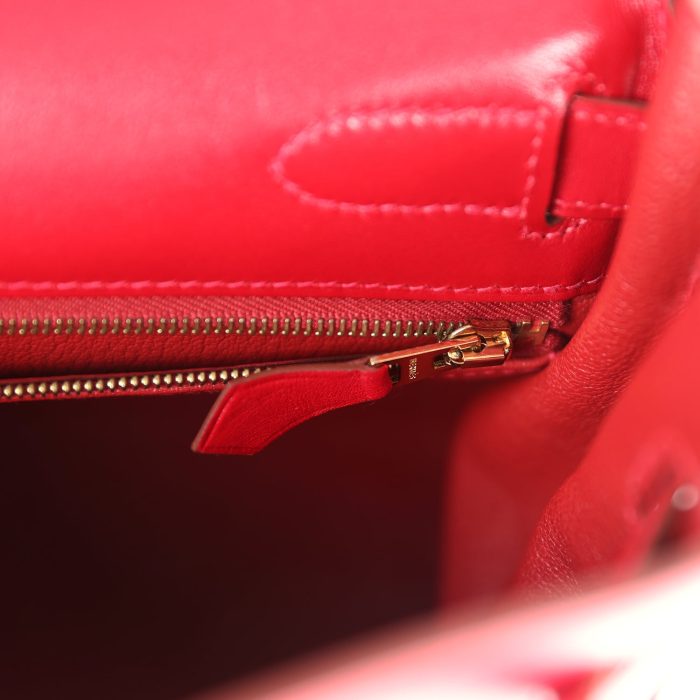 Handmade HKR 32 Rouge Vif Tadelakt Gold Hardware - 图片 8