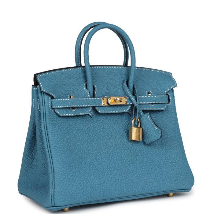 Handmade Bag HB 25 Blue Jean Togo Gold Hardware：圖片 2