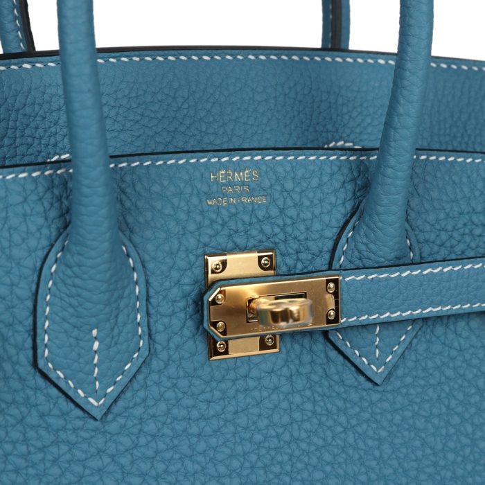 Handmade Bag HB 25 Blue Jean Togo Gold Hardware：圖片 6