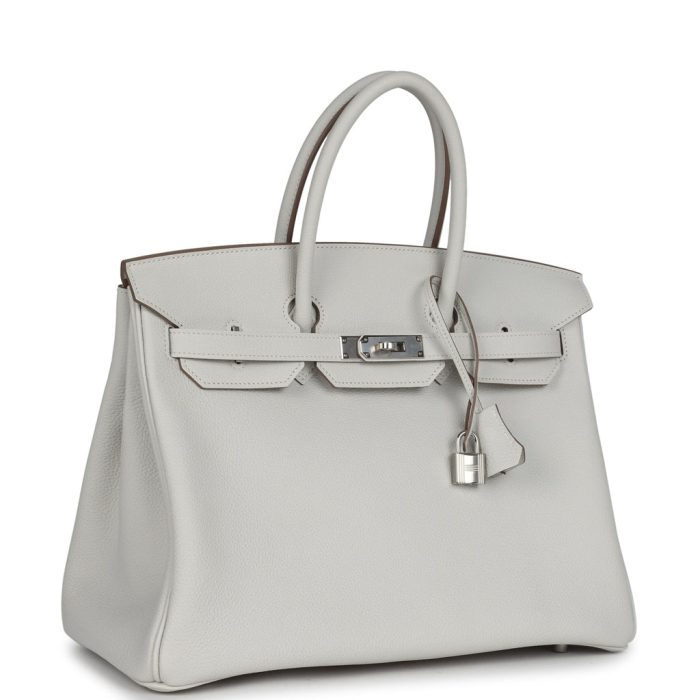 Handmade Bag HB 35 Gris Pale Togo Palladium Hardware - 图片 2
