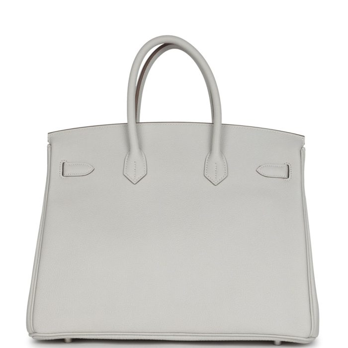 Handmade Bag HB 35 Gris Pale Togo Palladium Hardware - 图片 4