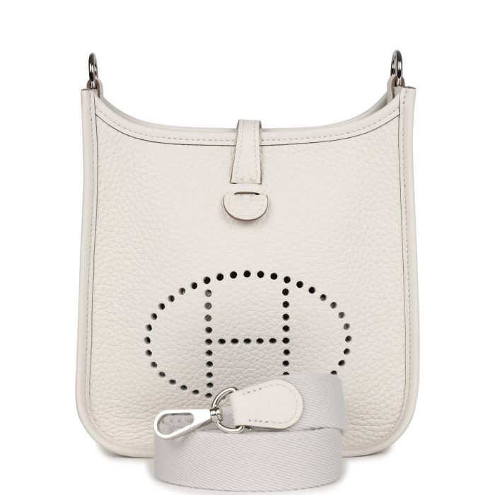 Handmade Bag HE TPM Gris Pale Clemence Palladium Hardware
