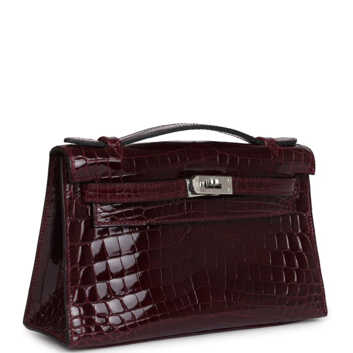 Handmade HKP Bordeaux Shiny Niloticus Crocodile Palladium Hardware - 图片 2