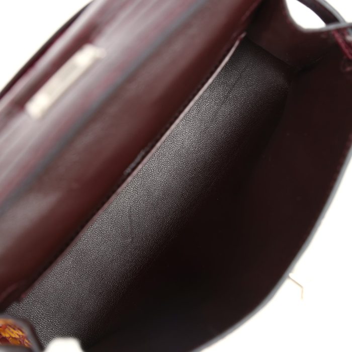 Handmade HKP Bordeaux Shiny Niloticus Crocodile Palladium Hardware - 图片 7