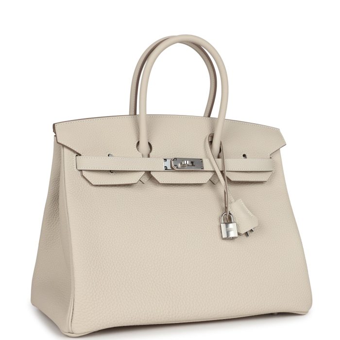 Handmade Bag HB 35 Craie Togo Palladium Hardware - 图片 2