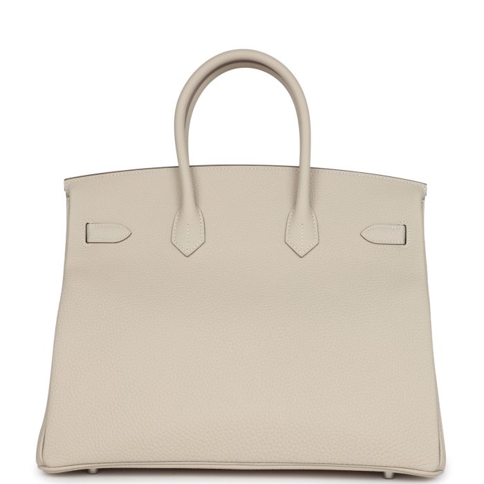 Handmade Bag HB 35 Craie Togo Palladium Hardware - 图片 4
