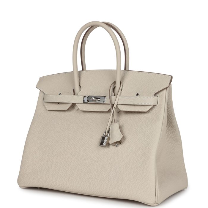 Handmade Bag HB 35 Craie Togo Palladium Hardware - 图片 5