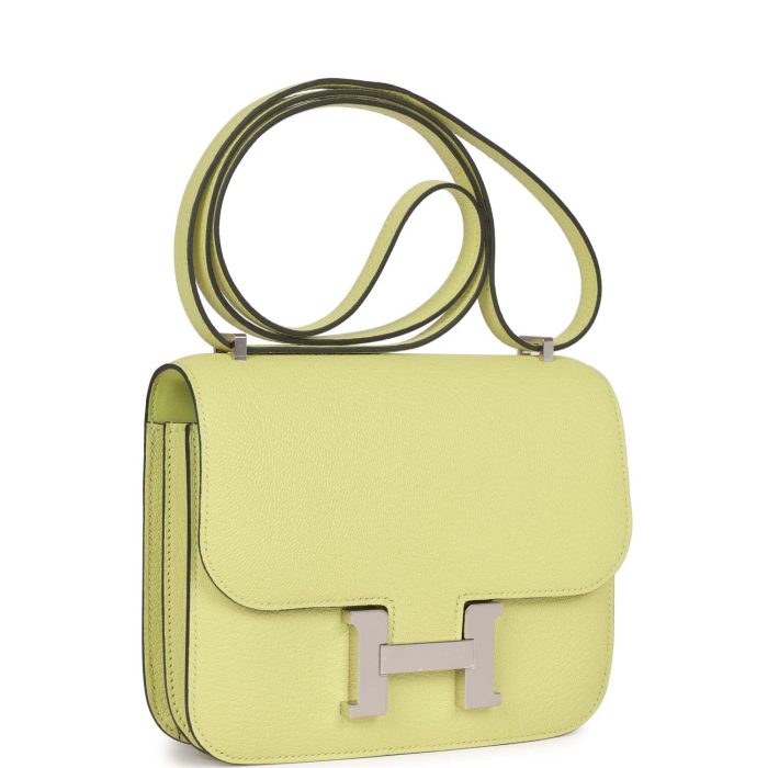 Handmade Bag HC 18 Jaune Bourgeon Chevre Palladium Hardware - 图片 2