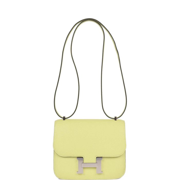 Handmade Bag HC 18 Jaune Bourgeon Chevre Palladium Hardware - 图片 6