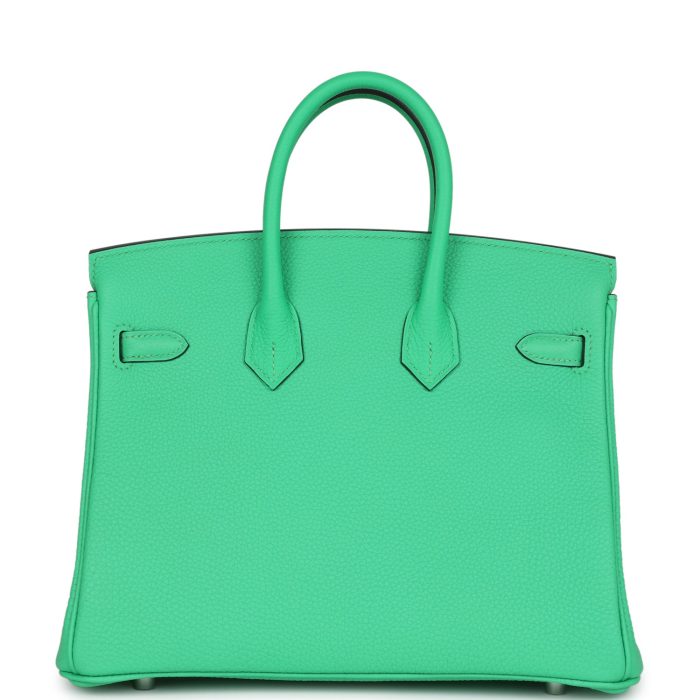 Handmade Bag HB 25 Vert Comics Togo Palladium Hardware - 图片 4