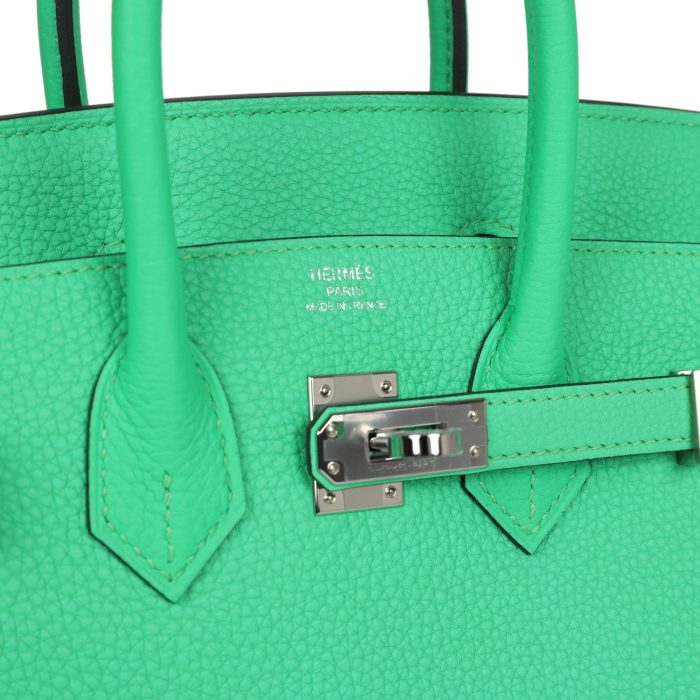 Handmade Bag HB 25 Vert Comics Togo Palladium Hardware - 图片 6