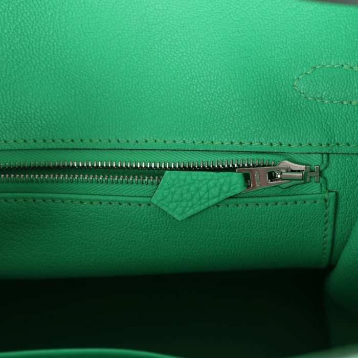 Handmade Bag HB 25 Vert Comics Togo Palladium Hardware - 图片 8