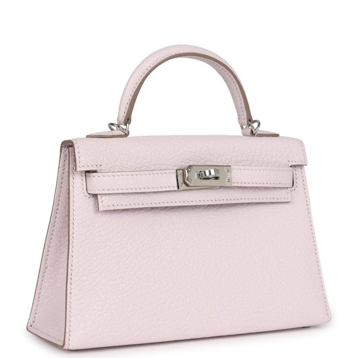 Handmade HKS 20 Mauve Pale Chevre Palladium Hardware - 图片 2