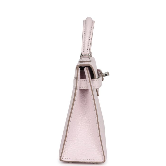 Handmade HKS 20 Mauve Pale Chevre Palladium Hardware - 图片 3
