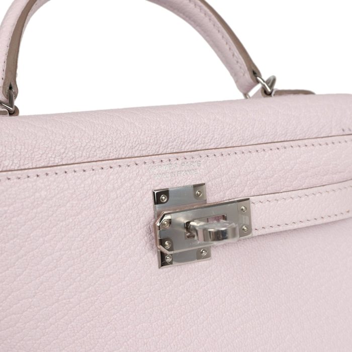 Handmade HKS 20 Mauve Pale Chevre Palladium Hardware - 图片 6