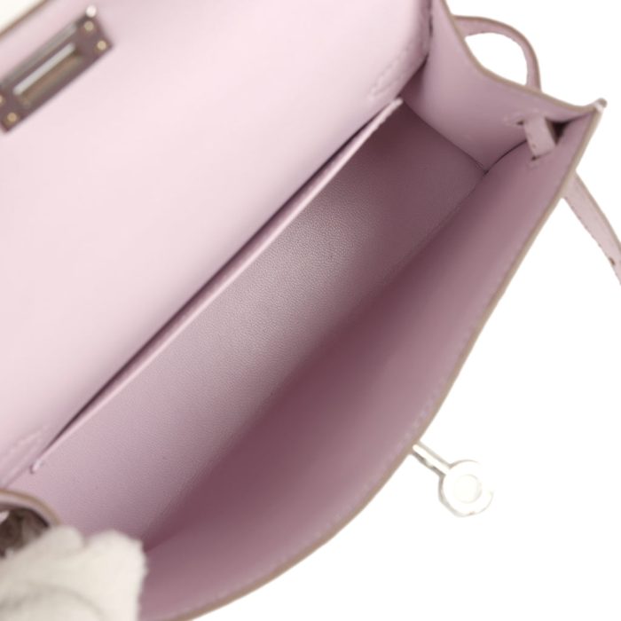 Handmade HKS 20 Mauve Pale Chevre Palladium Hardware - 图片 7