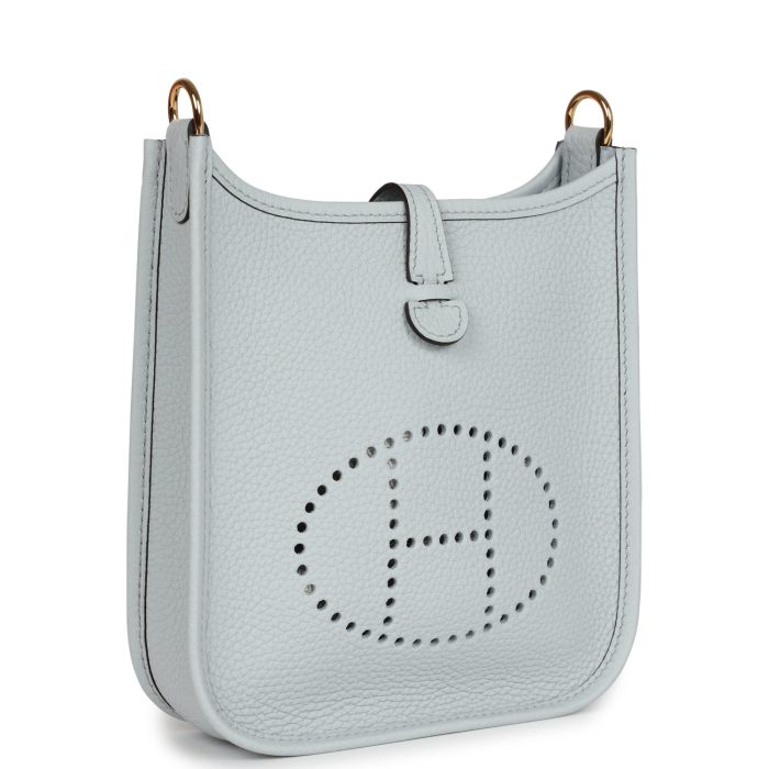 Handmade Bag HE TPM Bleu Pale Clemence Gold Hardware - 图片 2