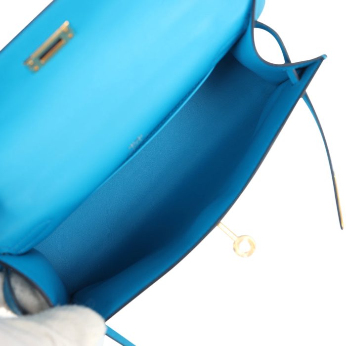 Handmade HKP Bleu Frida Swift Gold Hardware - Image 7