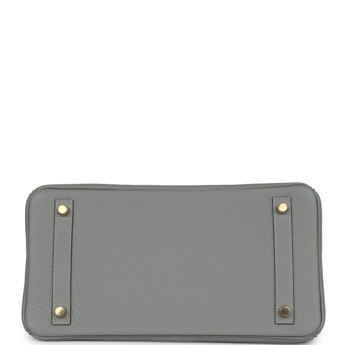 Handmade Bag HB 30 Gris Mouette Togo Gold Hardware - 图片 5