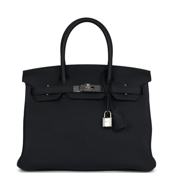 Handmade Bag HB 30 Black Togo Palladium Hardware