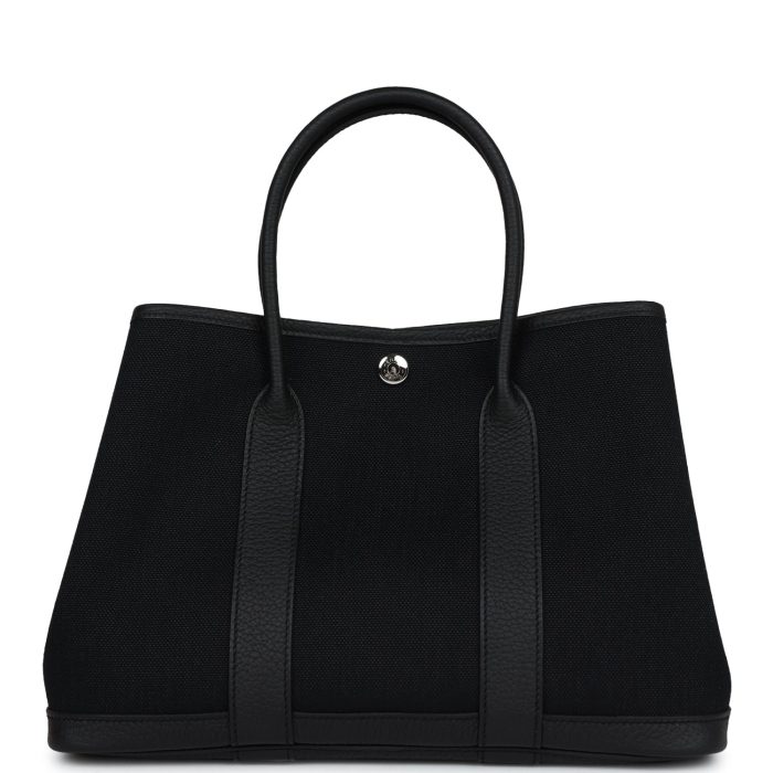 Handmade Bag HGP 30 Black Toile and Negonda Palladium Hardware
