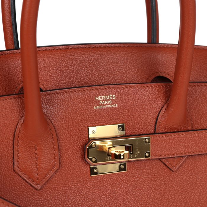 Handmade Bag HB 30 Cuivre Taurillon Novillo Gold Hardware - 图片 6