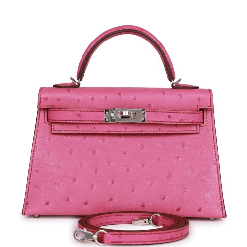 Handmade HKS 20 Fuchsia Ostrich Palladium Hardware