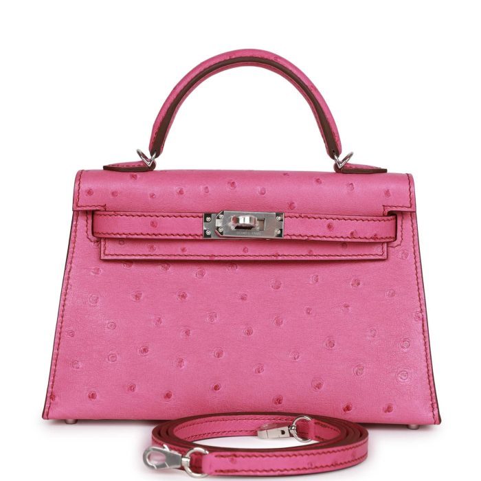Handmade HKS 20 Fuchsia Ostrich Palladium Hardware