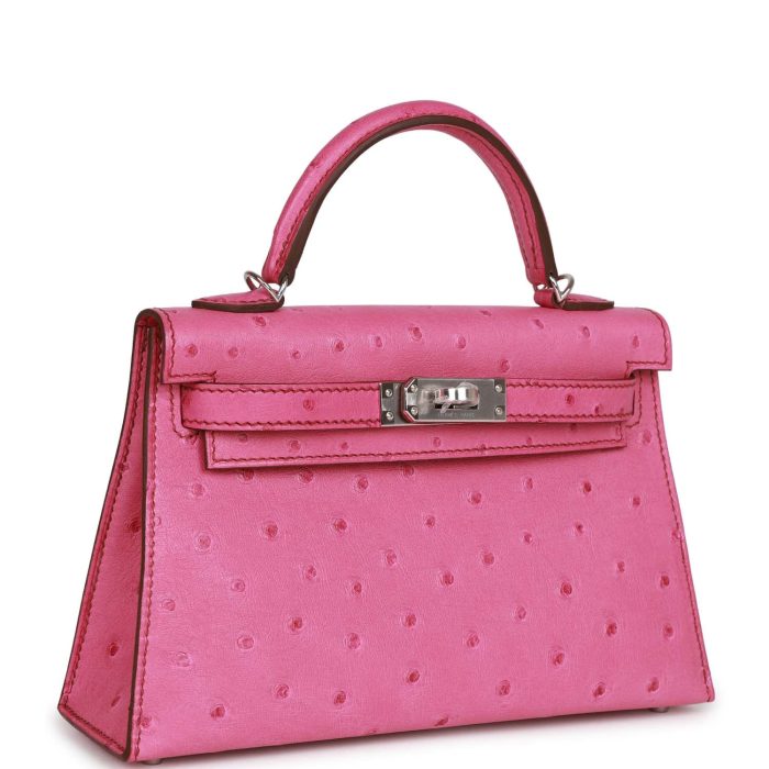 Handmade HKS 20 Fuchsia Ostrich Palladium Hardware - 图片 2