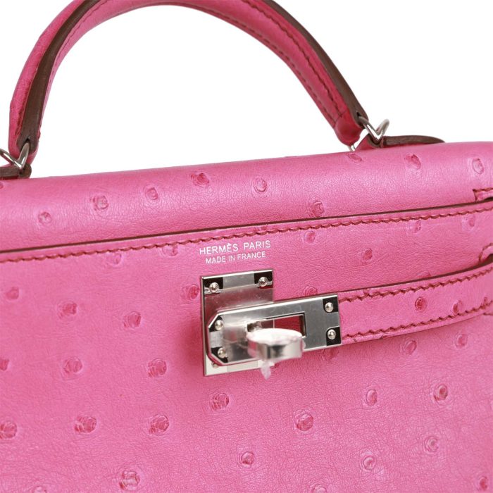 Handmade HKS 20 Fuchsia Ostrich Palladium Hardware - 图片 7