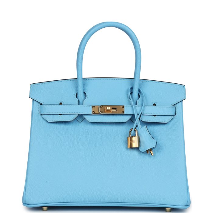 Handmade Bag HB 30 Celeste Epsom Gold Hardware