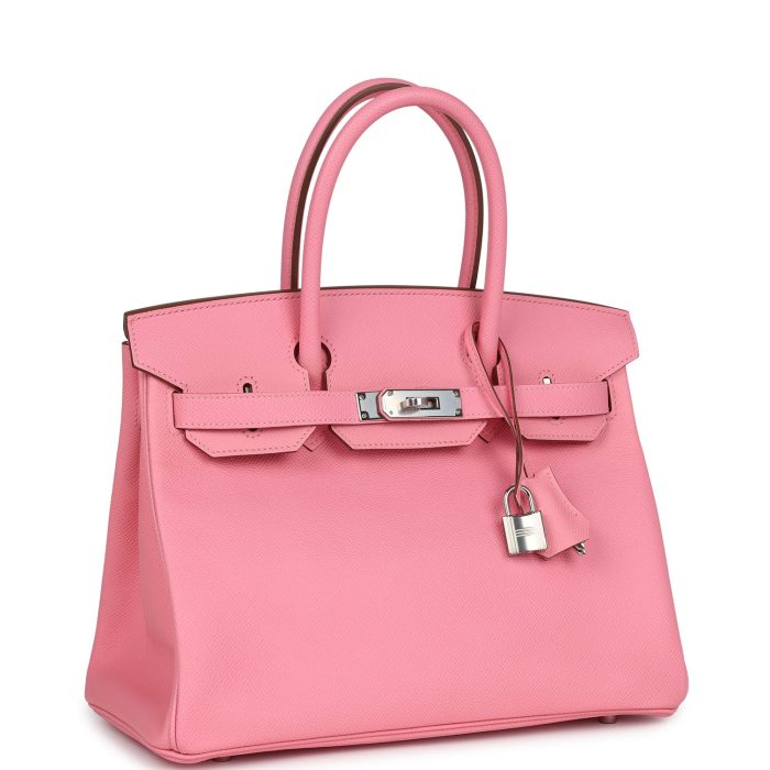 Handmade Bag HB 30 Rose Confetti Epsom Palladium Hardware - 图片 12