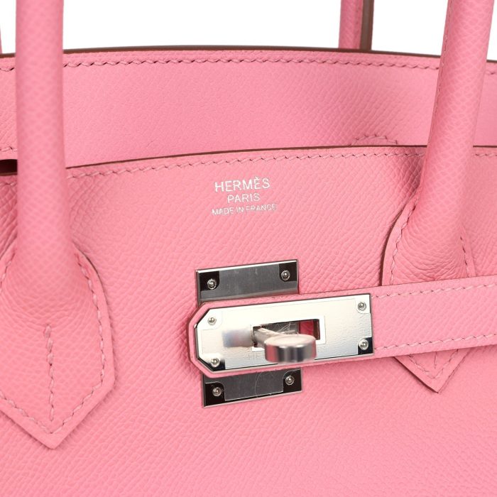 Handmade Bag HB 30 Rose Confetti Epsom Palladium Hardware - 图片 15