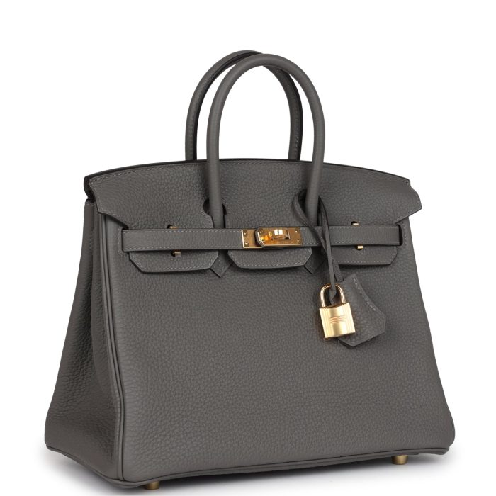 Handmade Bag HB 25 Gris Meyer Togo Gold Hardware - 图片 2