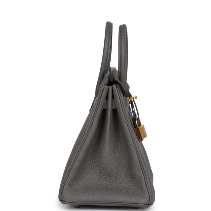 Handmade Bag HB 25 Gris Meyer Togo Gold Hardware - 图片 3