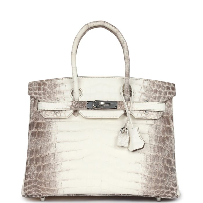 Handmade Bag HB 30 Himalaya Niloticus Crocodile Palladium Hardware