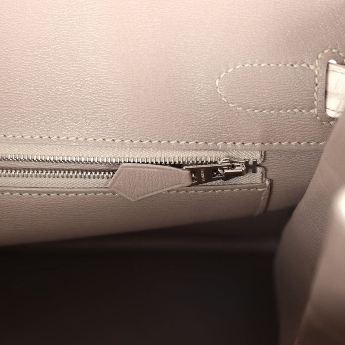 Handmade Bag HB 30 Himalaya Niloticus Crocodile Palladium Hardware - 图片 8