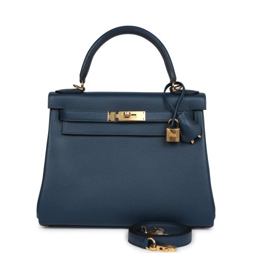 Handmade HKR 28 Deep Bleu Evercolor Gold Hardware