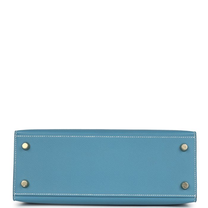 Handmade HKS 25 Blue Jean Epsom Gold Hardware - 图片 6